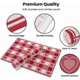 thumbnail image 4 of Valentine’s Day Placemats Set of 4, Red Checked Love Hearts Place Mats Valentines Table Mat Placemat Heat Resistant Non Slip Line for Wedding Party Mother''s Day Valentine’s Day Decor 18" x 12", 4 of 4