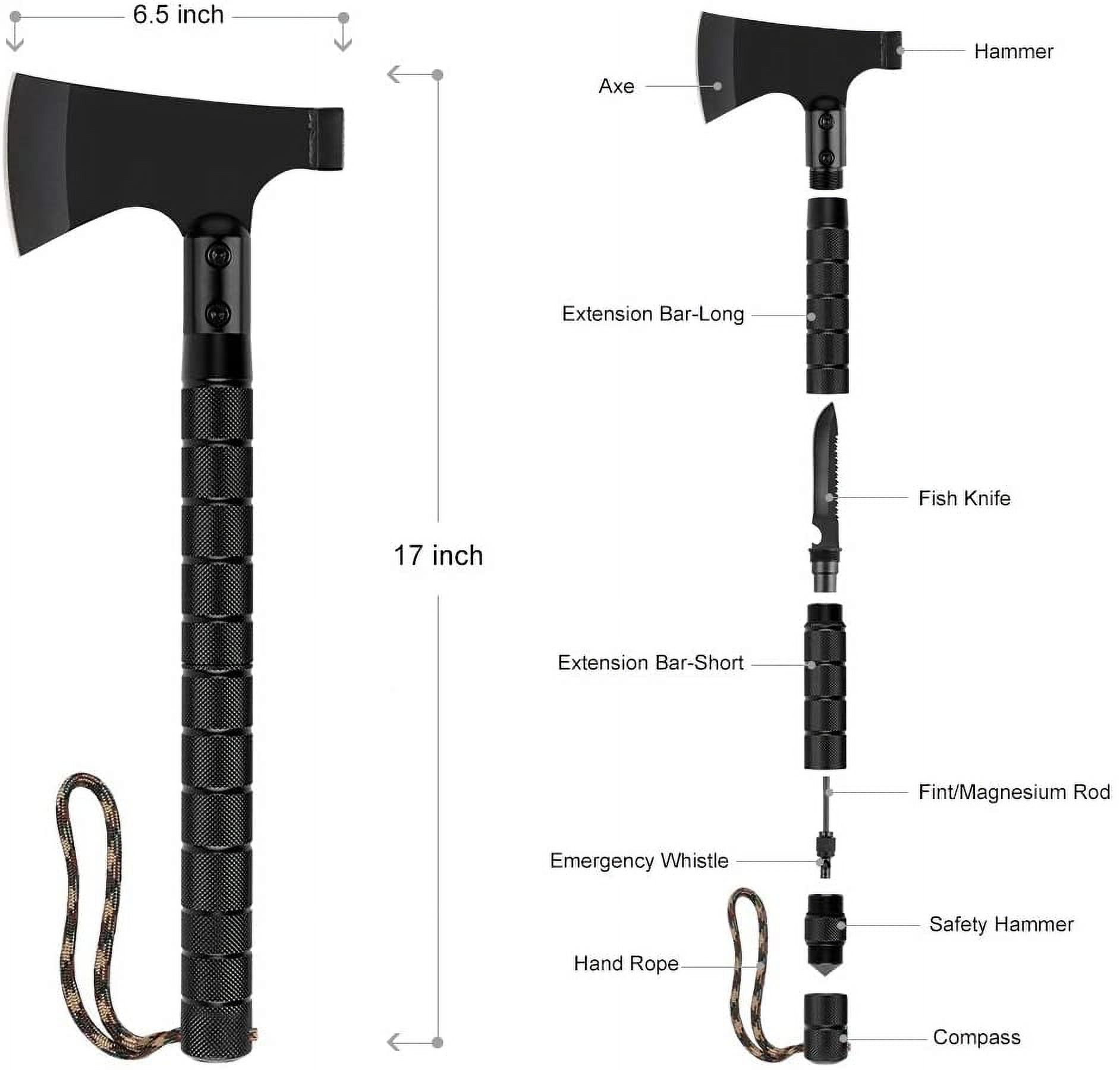 Survival Axe Portable Camping Axe Multi-Tool Hatchet Survival Kit - image 2 of 7