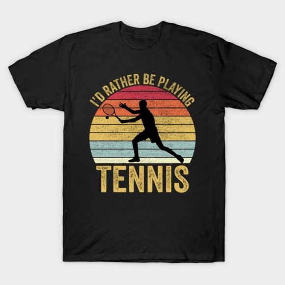 T-Shirt Unisexe Drôle de Joueur de Tennis « Je Plutôt Jouer au Tennis », Cadeau Sportif, jusqu'à Taille 5TG