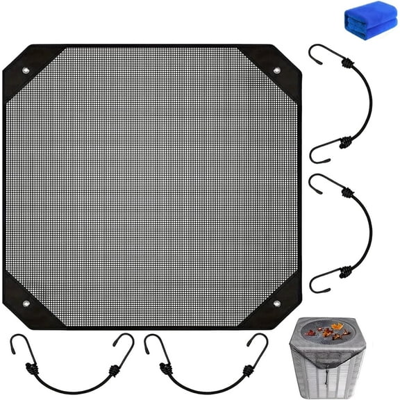 Heavy Duty Central Ac Cover, Solymall Airarmor, Graddi Central Air Conditioner Cover, Olygee/Fanyil Waterproof Mesh Air Conditioner Covers For Outside, Universal Ac Leaf Guard For Outdoor Units (B-1)