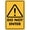 Warning Sign 2, variant on Caution Do Not Enter When Machinery is in Use Spanish Sign, 8"x12" UV Printed Rust-Free Aluminum Yard Sign, Alert Sign for Home Business Driveway