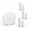 White-3 Sensors + 1 Receiver, variant on White Wireless Door Chime with 3 Sensors + 1 Receiver for Home Business Office