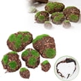 thumbnail image 1 of Jkkant Artificial Mossy Stone Set - Polystyrene Foam Rocks for Fairy Garden, Plant Decor, DIY Crafts (6-Pack), 1 of 9