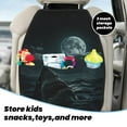 thumbnail image 5 of Fuzoiu Moonlit Night Sky Shark Print 2 Pack Kick Mat Back Seat Protector With 3 Storage Pockets, Universal Car Seat Back Organizer For Kids Pets, Waterproof Backseat Protector For Most Car, 5 of 8