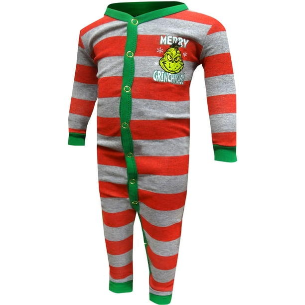 MJC MJC Boys' Dr. Seuss The Grinch Merry Grinchmas Infant Union Suit