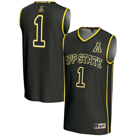 Youth GameDay Greats #1 Black Appalachian State Mountaineers Lightweight Basketball Jersey