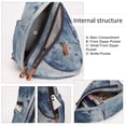 thumbnail image 4 of KL928 Denim Tie-dye Sling Bag for Women Sling Backpack Small Crossbody Shoulder Bag for School Travel Outdoors, 4 of 7