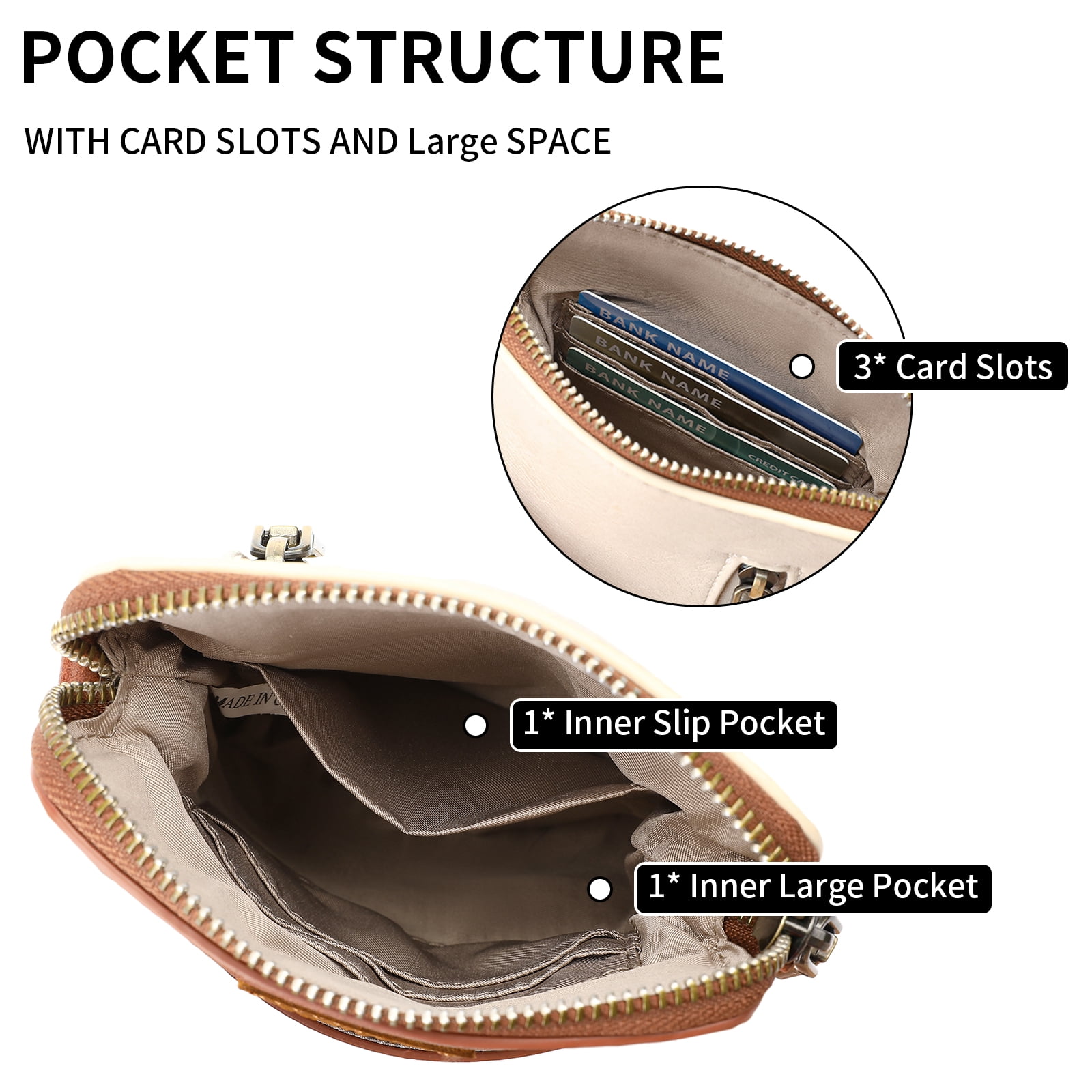 SENDEFN Vegan Leather Small Crossbody Bags for Women Designer Cell Phone Bag Purses Adjustable Strap