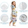 thumbnail image 7 of Colorful Dinosaurs Realistic Pattern Hooded Bath Towel，60"x35" for Ages 3 To 12 Kids, Quick Dry Lightweight Soft Microfiber Hood Beach Towel Cover Up for Kids, 7 of 7