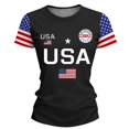 thumbnail image 4 of MEICHEN Women's Summer Cotton Retro 4th of July Tops Short Sleeve 250th Anniversary Usa Graphic Tees Patriotic Blouses Round Neck T Shirts, 4 of 4