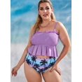 thumbnail image 2 of Talla grande Smocked Coconut Palm Hawaii Tankint Swimweet Rosegal Vestidos casuales de talla grande, 2 of 5