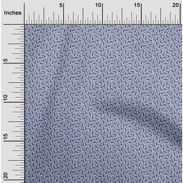 oneOone Georgette Viscose Fabric Waves|Fish Skeleton & Triangle Geometric Print Sewing Fabric BTY 42 Inch Wide