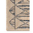 thumbnail image 3 of Custom Size Indoor/Outdoor Runner-Choose Your Length-Sturl Beige & Blue Flat-Weave Nordic Diamond Pattern 31 Inch Wide x 50 Feet Long Runner (31" x 50' Runner) Rug, 3 of 5