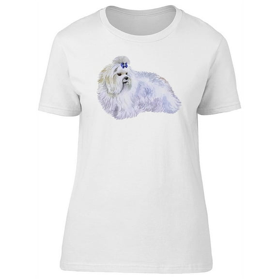 Maltese Breed Dog T-Shirt Women -Image by Shutterstock, Female x-Large