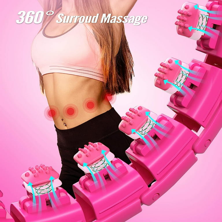 Adjustable Pink Hula Fitness Hoop For Adults & Children, 24