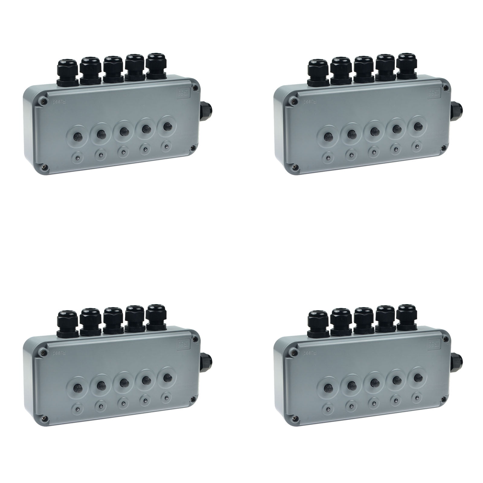 GREENCYCLE 4 Pack 15A 125VAC 5Gang Power Control Switch Junction Box