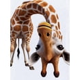 thumbnail image 4 of Men's 3D Digital Print Giraffe Pattern T-Shirt - Casual Crew Neck Short Sleeve T-Shirt, Lightweight and Breathable, Perfect for Summer, Perfect for Casual Wear,  Brown and Blue Spotted Top, 4 of 6
