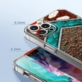 thumbnail image 4 of Phone Case Turquoise Tooled Leather Western Cowgirl Cowhide Prints Shockproof Side Striped Soft Phone Cover Cowhide Colour Compatible with iPhone 6/6s 4.7 Inch, 4 of 5