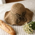 thumbnail image 6 of Women’s Wide Brim Straw Sun Hat with Bowknot – Foldable UPF 50+ Beach Hat, Adjustable Summer Travel Cap for Outdoor, Pool, Gardening, 6 of 6