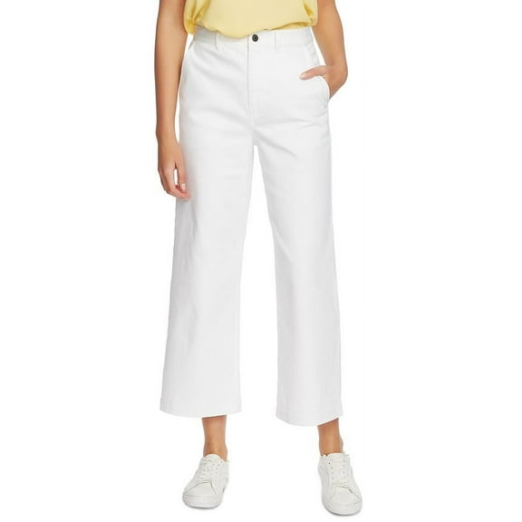 1. STATE Women's White Ankle Wide Leg Pants, 29