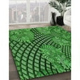 thumbnail image 2 of Ahgly Company Indoor Round Patterned Deep Emerald Green Area Rugs, 4' Round, 2 of 6