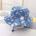 thumbnail image 2 of TAIAOJING Kids Summer Hat For Boys 2-4 Years Lightweight Fisherman Cap Toddler Sun Wide Brim Outdoor Casual Daily Wear Leisure 2-4Y, 2 of 3
