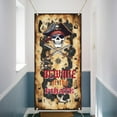 thumbnail image 7 of 1 Pc Beware of Pirates Door Banner Treasure Map Ship's Wheel Anchor Patterns Birthday Backdrop Photo Booth Props for Pirate Theme Party Supplies 35.4x72.8 inch Blue, 7 of 7