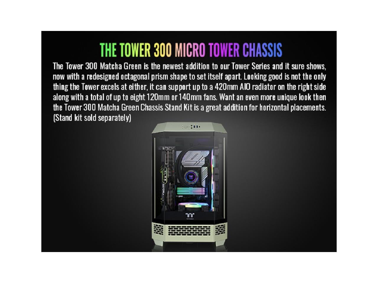 Thermaltake The Tower Computer Case, Matcha Green