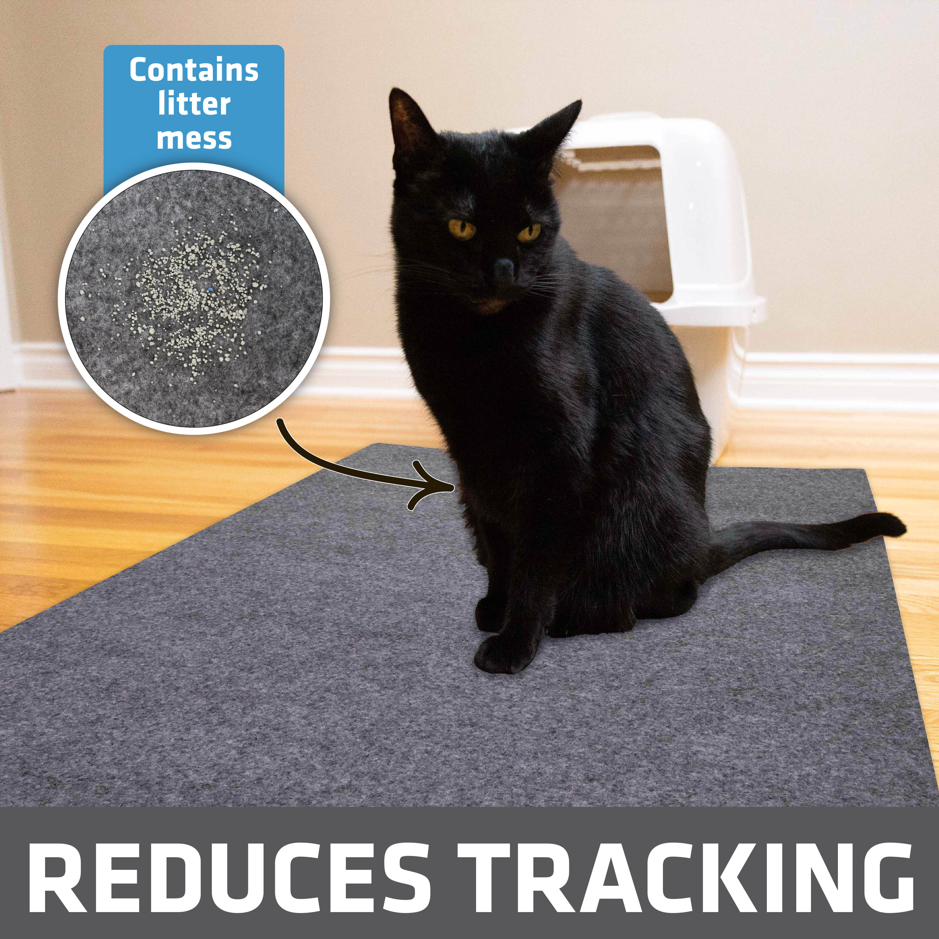 Drymate Jumbo Cat Litter Box Mat, Light Grey 29x44 photo 8