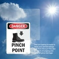 thumbnail image 5 of Foot Pinch Point OSHA Danger Vinyl Decal Label 18 Inch x 12 Inch - 5 Pack, 5 of 6