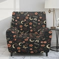 thumbnail image 2 of FKELYI Recliner Slipcover Vintage Floral Moon Star Butterfly Print Stretchy Reclining Chair Cover with Pocket Non-Slip Sofa Couch Covers 4 Pcs Furniture Protective Covers, 2 of 7