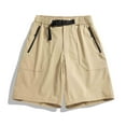 thumbnail image 2 of ctdiral Mens Big and Tall Shorts Elastic Waist Drawstring Shorts with Zipper Pockets Solid Color Loose Fit Casual Shorts Summer Athletic Short Pants, 2 of 7