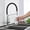 Chrome, variant on Kitchen Sink Faucet for Bar Farmhouse Commercial, Chrome/Matte Black/Nickel/White Kitchen Purified Faucets, Hot Cold Rotation Pull Down Mixer Tap with 2 Outlet Spout