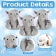 thumbnail image 3 of Peluche HyDren con forma de minielefante de peluche, 10 cm, 8 unidades, color gris, 3 of 7