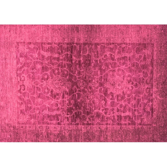 Ahgly Company Indoor Rectangle Abstract Pink Modern Area Rugs, 2' x 4'