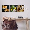 thumbnail image 3 of Stupell Industries Vegetables & Cheeses Still Lifes Food & Beverage Painting Black Floater Framed Canvas Art Print Wall Art, 18 x 18, Set of 3, 3 of 10