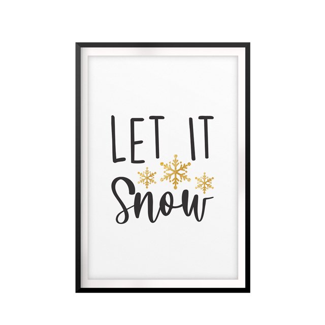 Designs ByLITA Let It Snow 11 x 14 UNFRAMED Print Christmas Decor Wall