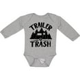 thumbnail image 3 of Inktastic Trailer Trash- Camping Humor Boys or Girls Long Sleeve Baby Bodysuit, 3 of 5