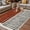 Orange, variant on Brown Striped Outdoor Rug for Patio/Deck/Porch, Non-Slip Large Area Rug 5 x 7 Ft, Farmhouse Stripes Modern Abstract Art Indoor Outdoor Rugs Washable Area Rugs, Reversible Camping Rug Carpet Runner
