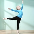 thumbnail image 4 of Kids Girls Base Layers Set Long Sleeve and Pants Active Undergarments for Dance, Ballet, Gymnastics, Performance in Winter, 4 of 8