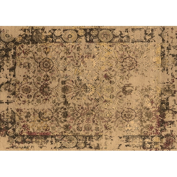 Ahgly Company Indoor Rectangle Oriental Brown Industrial Area Rugs, 2' x 3'