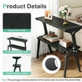 thumbnail image 4 of Finmind Narrow End Table, 2-Tier Farmhouse Sofa Side Table with Solid Wood Legs & Storage Shelf for Living Room, Black, 4 of 5