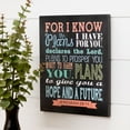thumbnail image 2 of Dicksons I Know The Plans I Have for You Typography Black 14 x 11 Wood Wall Art Sign Plaque, 2 of 3