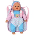 thumbnail image 1 of Muñeca bebé Dolls To Play 13' con mochila rosa y bolsillo para accesorios, 1 of 8