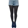 thumbnail image 2 of Dark Gray Opaque Full Footed Tights 80D, Pantyhose for Women, 2 of 3