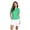 Green, variant on IBKUL Women's Short Sleeve Zip Mock Neck Shirt, Color: Hot Pink, Size: XL