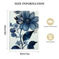 thumbnail image 2 of ARISTURING  Canvas Wall Art Navy Flower Painting Art Prints Blue Floral With Butterfly Picture Artwork Modern Bedroom Bathroom Wall Decor Framed Ready to Hang, 2 of 5