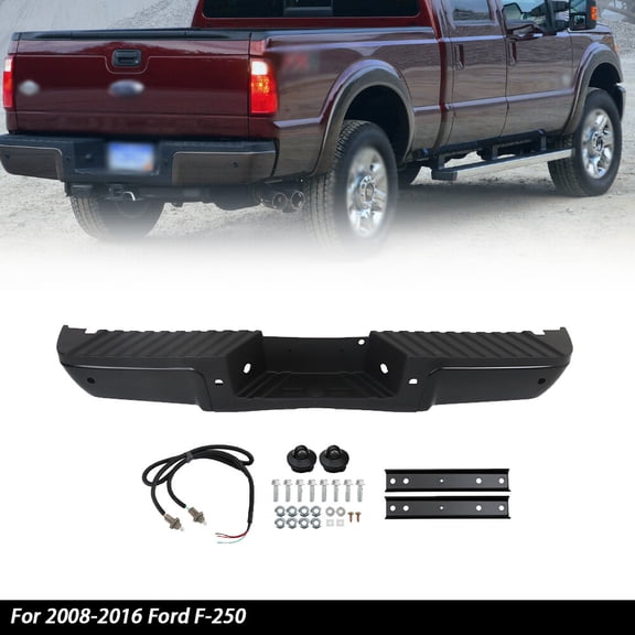 For Ford F-250 2008-2016 Step Bumper Super Duty With Object Sensor Holes Rear