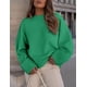 thumbnail image 3 of Suéter PRETTYGARDEN Oversized de Cuello Redondo Peludo Verde Talla M, 3 of 8