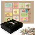 thumbnail image 2 of Ambesonne Chocolate Tones Jigsaw Puzzle Durable Cardboard, Cakes and Desserts, 1000 pcs, Multicolor, 2 of 5